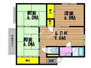 グリーンハイツ河合の物件間取画像